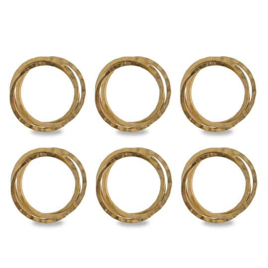DII® Gold Intertwined Napkin Rings, 6ct.